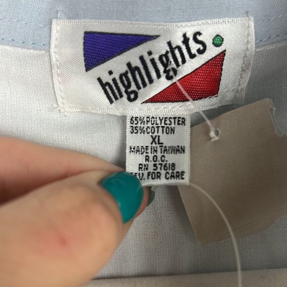 Highlights vintage new with tags deadstock 80s collared - Picture 6 of 7